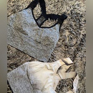 pink and green, gray and dark gray